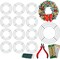 14 Pieces Wire Wreath Frame(10Inch), ENLAYER Metal Wreath Frame Dark Green Wire Round Wreath with 12 Golden Bow Tie,12 Silver Bow Tie,1 Wire Pliers and 115FT 22 Gauge Paddle Wire for Crafts